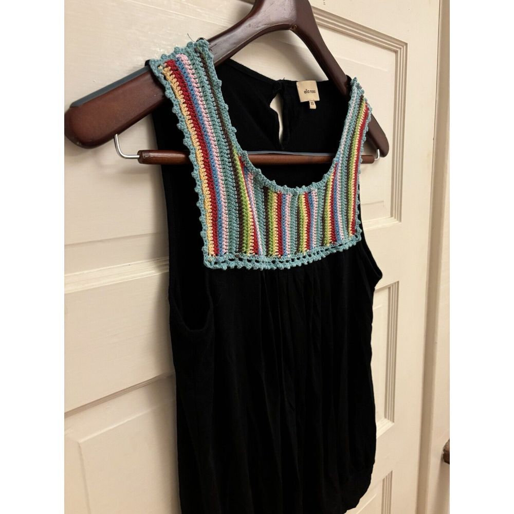 Ella Moss Black Crocheted‎ Tank Size XS - Picture 2 of 5
